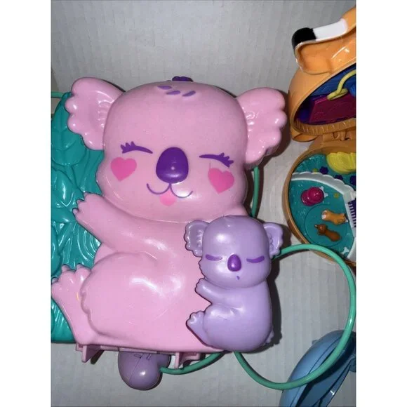 Polly Pocket Play Sets Koala Purse Corgi Dog Compact Playground Swing Garage - Picture 4 of 16